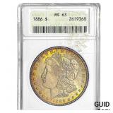 1886 Morgan Silver Dollar ANACS MS63