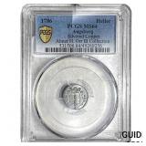 1786 Augsburg Silvered Copper Heller PCGS MS64