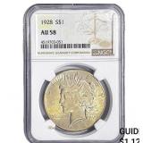 1928 Silver Peace Dollar NGC AU58