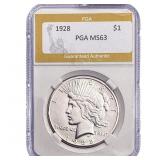 1928 Silver Peace Dollar PGA MS63