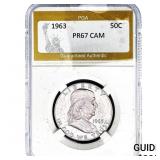 1963 Franklin Half Dollar PGA PR67 CAM