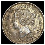 1900 Canada Silver 5 Cents NEARLY UNCIRCULATED