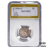 1935-D Buffalo Nickel PGA MS65