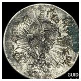 Mexico Silver 8 Reales Punch Marked NEARLY UNCIRC