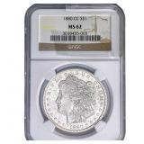 1880-CC Morgan Silver Dollar NGC MS62