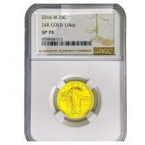 2016-W 1/4oz Gold Standing Liberty Quarter NGC SP7