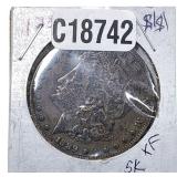 1889-CC Morgan Silver Dollar