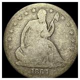 1864 Seated Liberty Half Dollar NICELY CIRCULATED