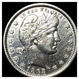 1893 Silver Barber Quarter CLOSELY UNCIRCULATED