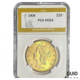 1904 $20 Gold Double Eagle PGA MS64