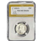 1935-S Washington Silver Quarter PGA MS Details