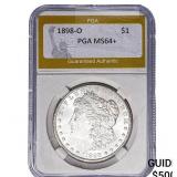 1898-O Morgan Silver Dollar PGA MS64+