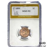 1899 Indian Head Cent PGA MS65 RD