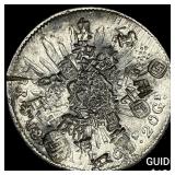 Mexico Silver 8 Reales Punch Marked NEARLY UNCIRC