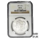 1881-S Morgan Silver Dollar NGC MS66