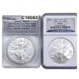 [2 Coins] 2010-2011 Silver Eagle ANACS/NGC MS69-70