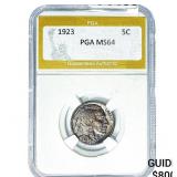 1923 Buffalo Nickel PGA MS64