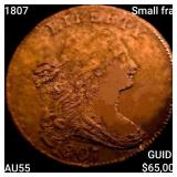 1807 small frac Draped Bust Large Cent HIGH GRADE