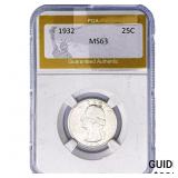 1932 Washington Silver Quarter PGA MS63