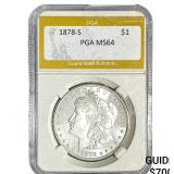 1878-S Morgan Silver Dollar PGA MS64