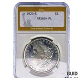 1921-S Morgan Silver Dollar PGA MS65+ PL