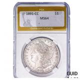 1891-CC Morgan Silver Dollar PGA MS64