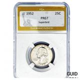 1952 Washington Silver Quarter PGA PR67 Superbird