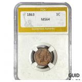 1863 Indian Head Cent PGA MS64