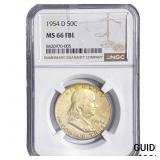 1954-D Franklin Half Dollar NGC MS66 FBL