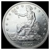 1877 Silver Trade Dollar CLOSELY UNCIRCULATED