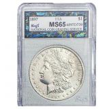 1897 Morgan Silver Dollar NCGS MS65