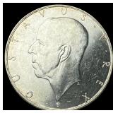 1938 Sweden Silver 2 Kroner UNCIRCULATED