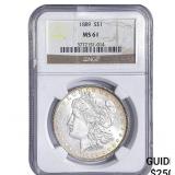 1889 Morgan Silver Dollar NGC MS61