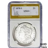 1878-S Morgan Silver Dollar PGA MS64+