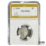 1916 Buffalo Nickel PGA MS62