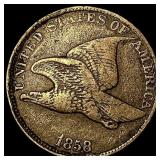 1858 Copper-Nickel Flying Eagle Cent LIGHTLY CIRCU