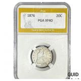 1876 Twenty Cent Piece PGA XF40