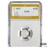 1829 Capped Bust Half Dime PGA AU58