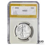 1942 Walking Liberty Half Dollar PGA MS65