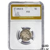 1913-S Buffalo Nickel PGA F15