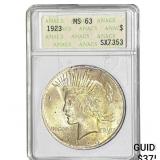 1923 Silver Peace Dollar ANACS MS63