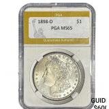 1898-O Morgan Silver Dollar PGA MS65