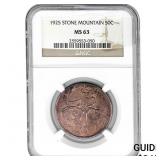 1925 Stone Mountain Half Dollar NGC MS63