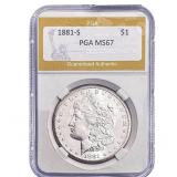 1881-S Morgan Silver Dollar PGA MS67