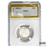 1898-S Barber Quarter PGA MS63