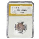 1929-D Wheat Cent PGA MS65 BN Monster
