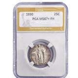 1930 Standing Liberty Quarter PGA MS67+ FH