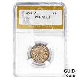 1938-D Buffalo Nickel PGA MS67
