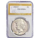 1926-D Silver Peace Dollar PGA MS64+