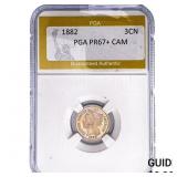 1882 Nickel Three Cent PGA PR67+ CAM